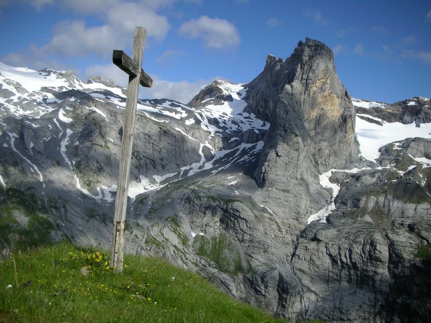 Imposanter Anblick: Chalchschijen gegen&uuml;ber H&uuml;fih&uuml;tte SAC
