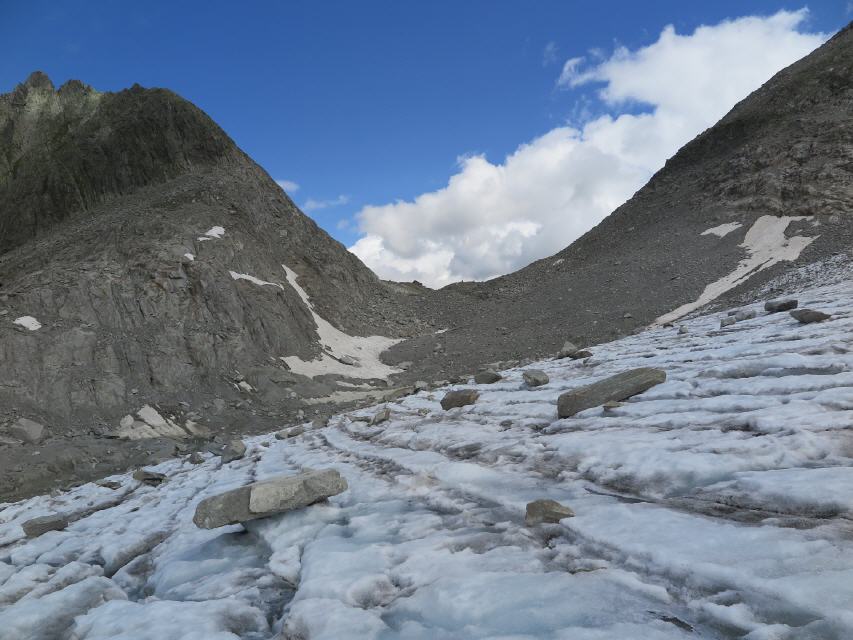 Blick vom Brunnifirn zur Hütte
